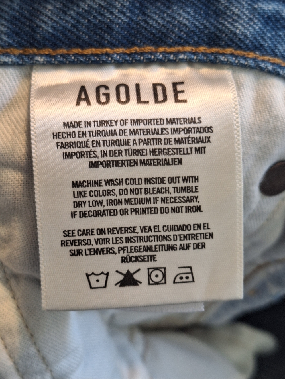 Agolde 90's Mid Rise Straight Jeans In Vault - Picture 16 of 16
